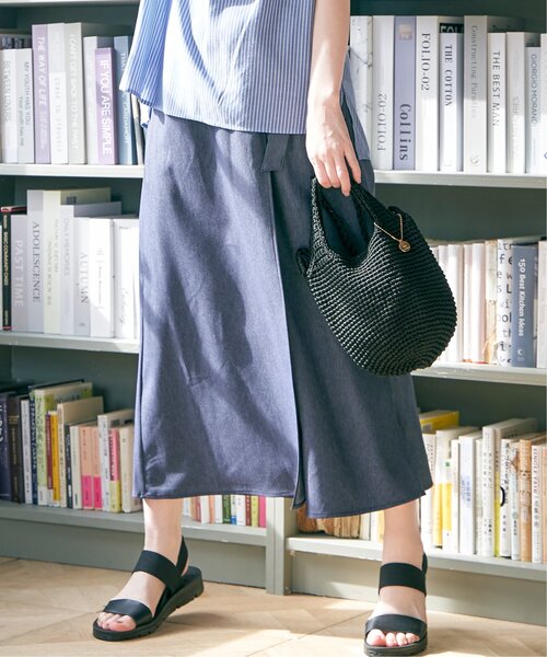 IKKA LOUNGE(イッカラウンジ)の「ラップスカート(スカート・レディース・オートミール/ダークネイビー・M/L/S)」の15枚目の写真