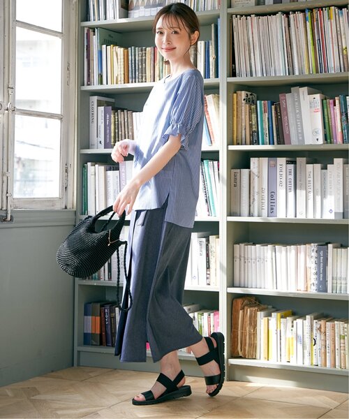IKKA LOUNGE(イッカラウンジ)の「ラップスカート(スカート・レディース・オートミール/ダークネイビー・M/L/S)」の18枚目の写真