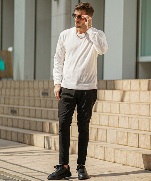SOMEDIFF(サムディフ)の「楊柳スキニーパンツ メンズ スリムストレッチパンツ タイト ブラック ベージュ グリーン 春服(その他パンツ・メンズ・グリーン/ブラック/ベージュ・L/M/XL)」の6枚目の写真