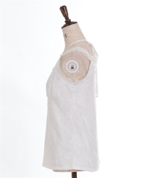 axes femme（アクシーズファム）の「３ＷＡＹ総レースタンク（タンクトップ・レディース・ブラック/サックスブルー/モカ/ホワイト/ダークブラウン/ワイン・FREE）」の8枚目の写真