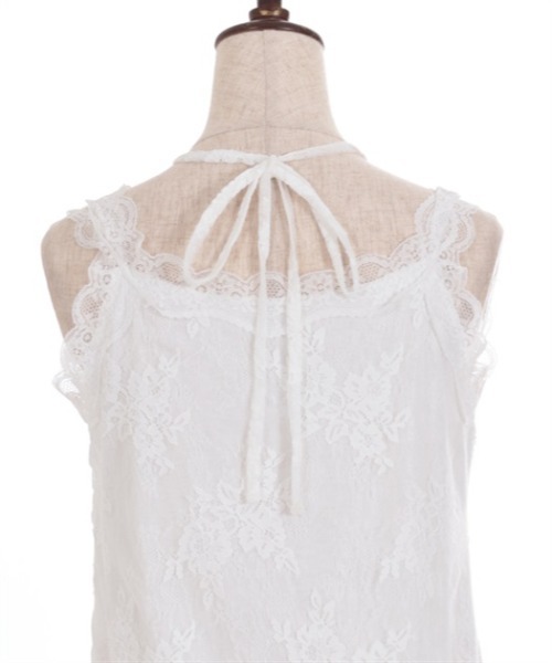 axes femme（アクシーズファム）の「３ＷＡＹ総レースタンク（タンクトップ・レディース・ブラック/サックスブルー/モカ/ホワイト/ダークブラウン/ワイン・FREE）」の13枚目の写真