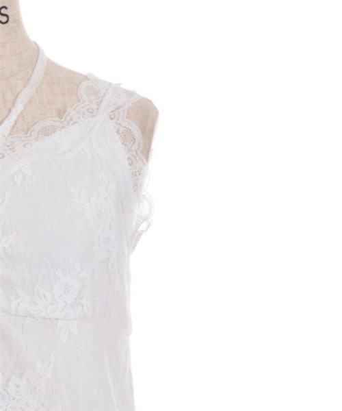 axes femme（アクシーズファム）の「３ＷＡＹ総レースタンク（タンクトップ・レディース・ブラック/サックスブルー/モカ/ホワイト/ダークブラウン/ワイン・FREE）」の14枚目の写真