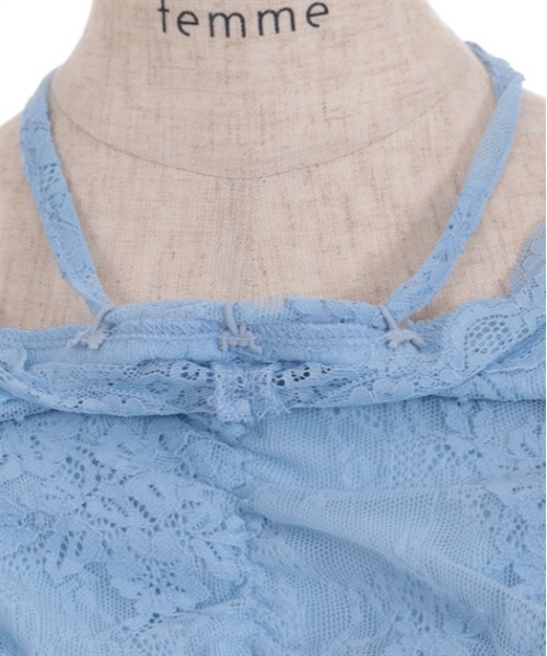 axes femme（アクシーズファム）の「３ＷＡＹ総レースタンク（タンクトップ・レディース・ブラック/サックスブルー/モカ/ホワイト/ダークブラウン/ワイン・FREE）」の19枚目の写真