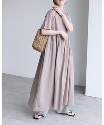 reca | ウエストギャザー切替ワンピース(ワンピース)