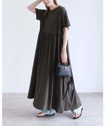 reca | ウエストギャザー切替ワンピース(ワンピース)