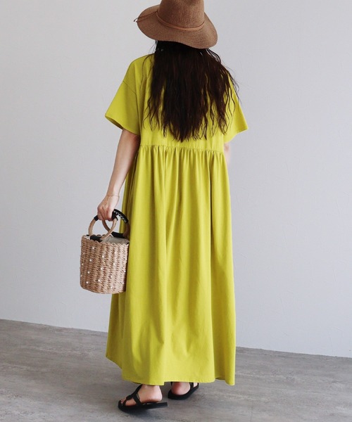 reca（レカ）の「ウエストギャザー切替ワンピース（ワンピース）」 - WEAR