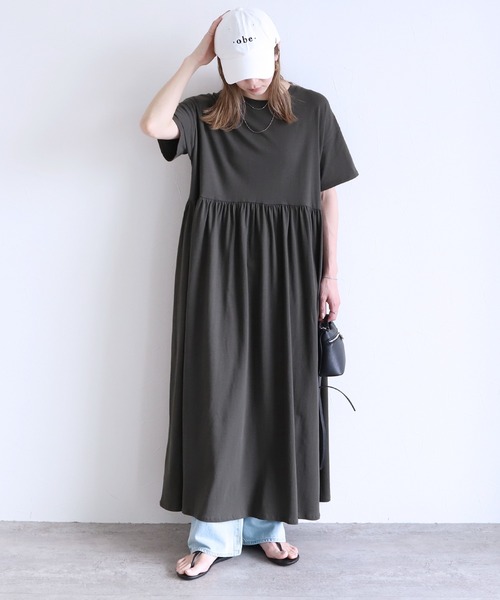 専用　新品　pot and tea ウエストギャザー　ワンピース pot and tea | one pieces