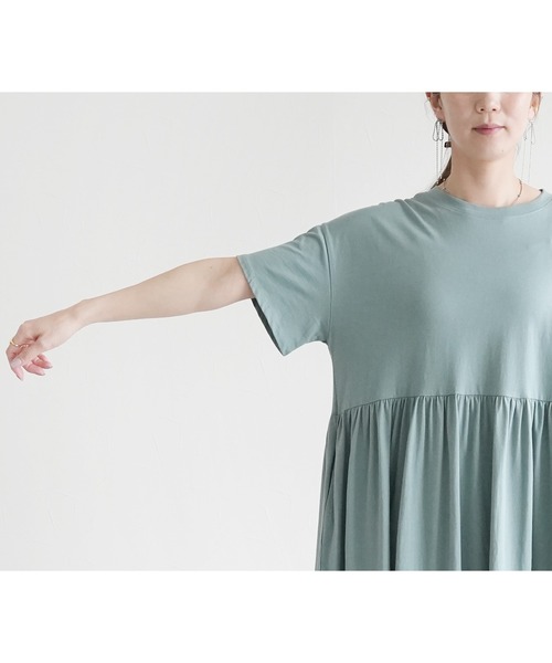 reca（レカ）の「ウエストギャザー切替ワンピース（ワンピース・レディース・ブラック/ベージュ/ブルー系その他/ライム/ピンク系その他/グリーン系その他/チャコールグレー・M）」の20枚目の写真