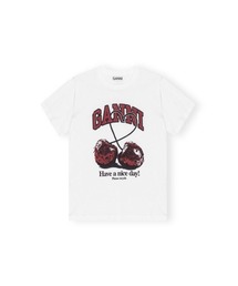 BASIC JERSEY CHERRY RELAXED T-SHIRT