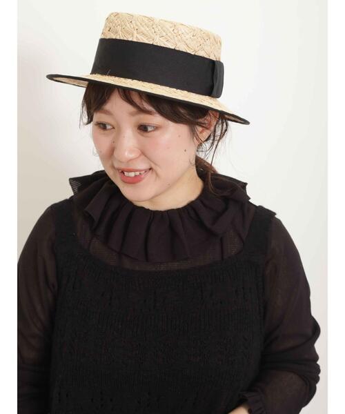 Samansa Mos2（サマンサ モスモス）の「フリル襟綿チュールトップス（Tシャツ/カットソー・レディース・ブラック/オフホワイト/グリーン・F）」の3枚目の写真