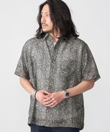 SHIPS | SHIPS: メッシュ プリント レギュラーカラー ショートスリーブ シャツ(シャツ/ブラウス)
