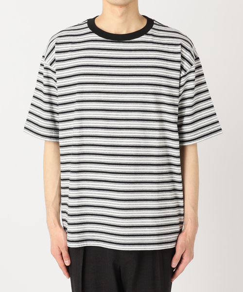 JOURNAL STANDARD relume（ジャーナルスタンダード　レリューム）の「【HOUSE HOLD / ハウスホールド】 マルチボーダーTシャツ（Tシャツ/カットソー・メンズ・ブラック/キャメル/グリーン・MEDIUM/LARGE）」の16枚目の写真