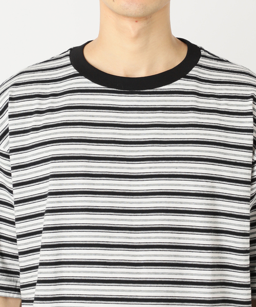 JOURNAL STANDARD relume（ジャーナルスタンダード　レリューム）の「【HOUSE HOLD / ハウスホールド】 マルチボーダーTシャツ（Tシャツ/カットソー・メンズ・ブラック/キャメル/グリーン・MEDIUM/LARGE）」の20枚目の写真