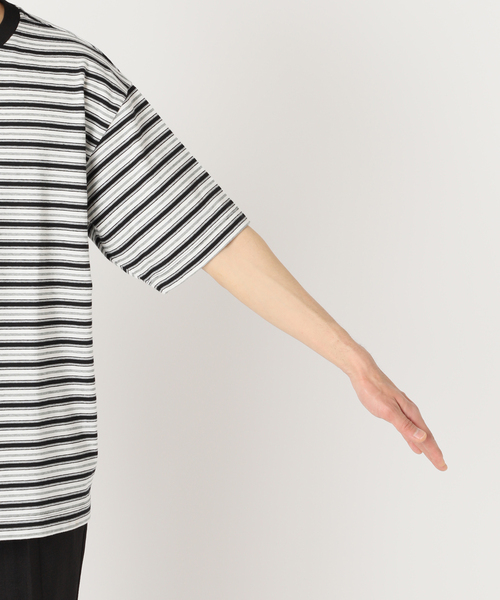 JOURNAL STANDARD relume（ジャーナルスタンダード　レリューム）の「【HOUSE HOLD / ハウスホールド】 マルチボーダーTシャツ（Tシャツ/カットソー・メンズ・ブラック/キャメル/グリーン・MEDIUM/LARGE）」の21枚目の写真