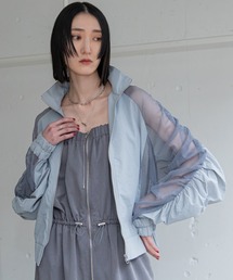 シャーリングメッシュショートブルゾン