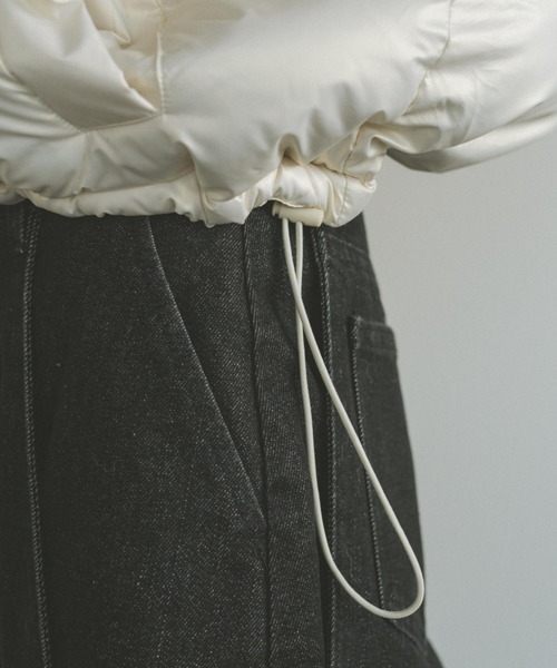 VANNIE U（ヴァニーユー）の「ドロスト中綿ショートコート（ブルゾン・レディース・ピンク/ホワイト/ブラック・FREE）」の17枚目の写真