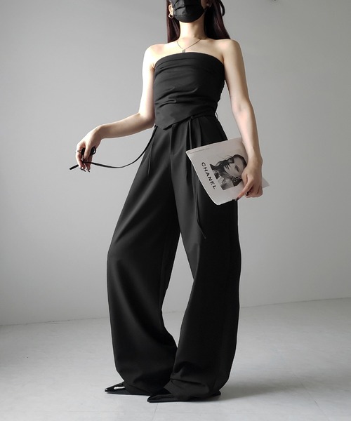 セール】※【 セットアップ 】ストラップリボンベアトップビスチェ