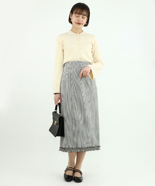 an another angelus(アンアナザーアンジェラス)の「ワイドスリーブ衿付きニットカーディガン/ananotherangelus/fint フィント(カーディガン/ボレロ・レディース・レッド/ライトイエロー/ブルーグリーン・FREE)」の5枚目の写真