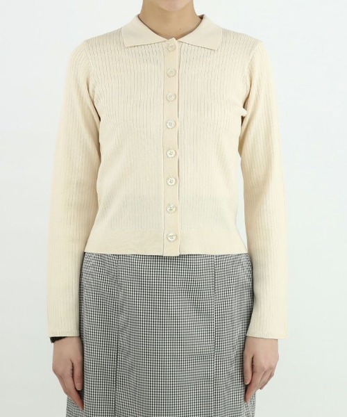 an another angelus(アンアナザーアンジェラス)の「ワイドスリーブ衿付きニットカーディガン/ananotherangelus/fint フィント(カーディガン/ボレロ・レディース・レッド/ライトイエロー/ブルーグリーン・FREE)」の6枚目の写真