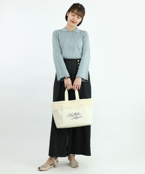 an another angelus(アンアナザーアンジェラス)の「ワイドスリーブ衿付きニットカーディガン/ananotherangelus/fint フィント(カーディガン/ボレロ・レディース・レッド/ライトイエロー/ブルーグリーン・FREE)」の17枚目の写真