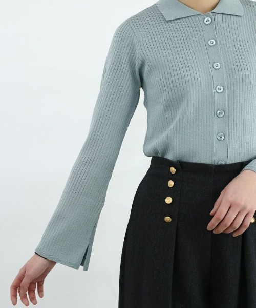 an another angelus(アンアナザーアンジェラス)の「ワイドスリーブ衿付きニットカーディガン/ananotherangelus/fint フィント(カーディガン/ボレロ・レディース・レッド/ライトイエロー/ブルーグリーン・FREE)」の20枚目の写真