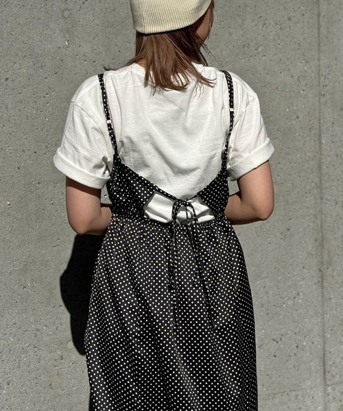 CIAOPANIC（チャオパニック）の「アソート柄バックオープンキャミワンピース（ワンピース・レディース・ブラック/ブラック系その他/ライム/パープル・FREE）」の12枚目の写真