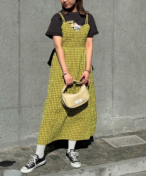 CIAOPANIC（チャオパニック）の「アソート柄バックオープンキャミワンピース（ワンピース・レディース・ブラック/ブラック系その他/ライム/パープル・FREE）」の20枚目の写真