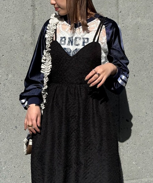 CIAOPANIC（チャオパニック）の「アソート柄バックオープンキャミワンピース（ワンピース・レディース・ブラック/ブラック系その他/ライム/パープル・FREE）」の5枚目の写真