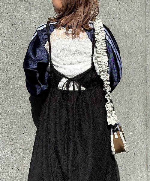 CIAOPANIC（チャオパニック）の「アソート柄バックオープンキャミワンピース（ワンピース・レディース・ブラック/ブラック系その他/ライム/パープル・FREE）」の7枚目の写真