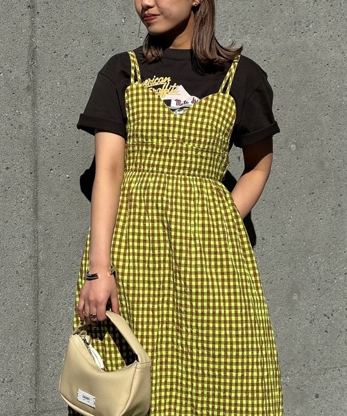 CIAOPANIC（チャオパニック）の「アソート柄バックオープンキャミワンピース（ワンピース・レディース・ブラック/ブラック系その他/ライム/パープル・FREE）」の17枚目の写真