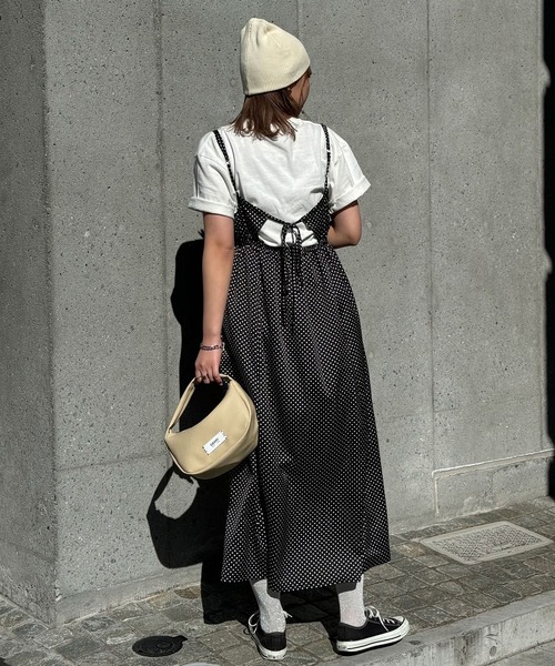 CIAOPANIC（チャオパニック）の「アソート柄バックオープンキャミワンピース（ワンピース・レディース・ブラック/ブラック系その他/ライム/パープル・FREE）」の16枚目の写真