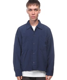 SAKAZEN（サカゼン）の「韓国ファッション オーバーシルエット ショート丈 ナイロン シャツブルゾン（ナイロンジャケット）」