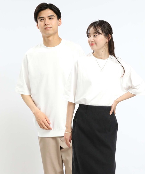 GLOBAL WORK Smile Seed Store(グローバルワーク スマイルシードストア)の「サマースウェットTシャツ/100670(Tシャツ/カットソー・メンズ・杢グレー/ブラック/セージグリーン/オフホワイト・X-LARGE/SMALL/LARGE/MEDIUM)」の2枚目の写真