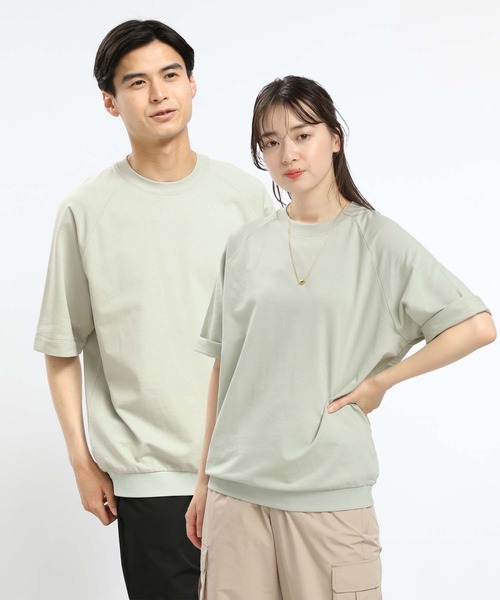 GLOBAL WORK Smile Seed Store(グローバルワーク スマイルシードストア)の「サマースウェットTシャツ/100670(Tシャツ/カットソー・メンズ・杢グレー/ブラック/セージグリーン/オフホワイト・X-LARGE/SMALL/LARGE/MEDIUM)」の1枚目の写真