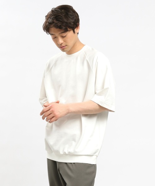 GLOBAL WORK Smile Seed Store(グローバルワーク スマイルシードストア)の「サマースウェットTシャツ/100670(Tシャツ/カットソー・メンズ・杢グレー/ブラック/セージグリーン/オフホワイト・X-LARGE/SMALL/LARGE/MEDIUM)」の9枚目の写真