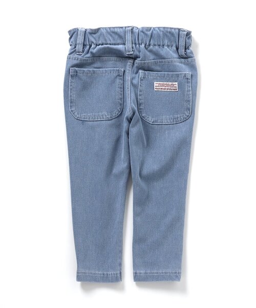 BREEZE（ブリーズ）の「【ストレッチ】デニムニットレギンス_９分丈（レギンス/スパッツ・キッズ・ブルー/サックスブルー・90/100/110/120/80/130）」の4枚目の写真