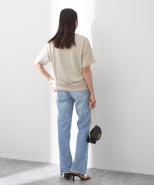 INSCRIRE(アンスクリア)の「《追加2》【INSCRIRE /アンスクリア】002 Flare Denim:デニム(デニムパンツ・レディース・サックスブルー・30/29/28/31)」の8枚目の写真