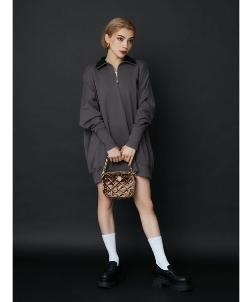 EVRIS（エヴリス）の「ベロアキルティングBAG（ショルダーバッグ・レディース・ピンク/ブラウン/ブルー/ブラック・FREE）」の5枚目の写真