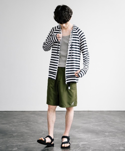 接触冷感ラッシュガード総柄ジップパーカー（ラッシュガード）｜Rocky