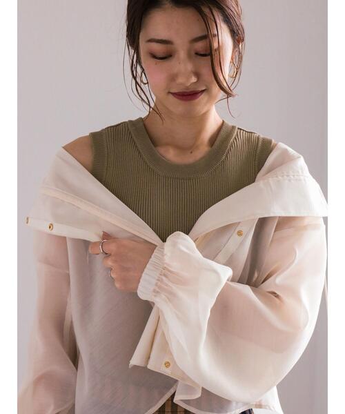 Te chichi（テチチ）の「リブニットタンクトップ(カップ付)（ニット/セーター・レディース・オフホワイト/ブラック/ブラウン・F）」の15枚目の写真