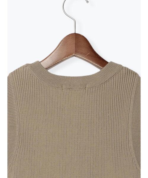 Te chichi（テチチ）の「リブニットタンクトップ(カップ付)（ニット/セーター・レディース・オフホワイト/ブラック/ブラウン・F）」の5枚目の写真