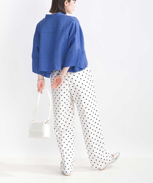 PICCIN（ピッチン）の「リネンシャツジャケット（ノーカラージャケット・レディース・イエロー/ブラック/ブルー・M）」の20枚目の写真