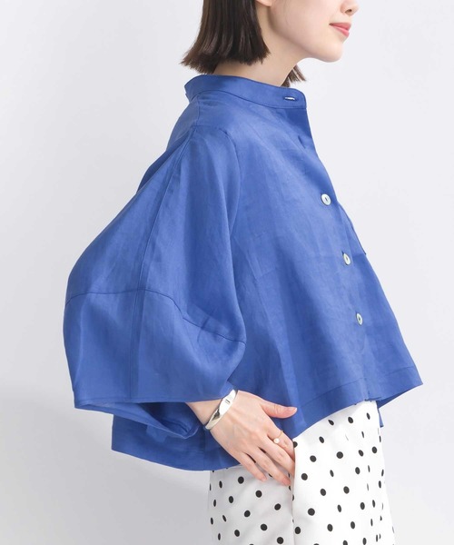 PICCIN（ピッチン）の「リネンシャツジャケット（ノーカラージャケット・レディース・イエロー/ブラック/ブルー・M）」の16枚目の写真