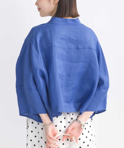 PICCIN（ピッチン）の「リネンシャツジャケット（ノーカラージャケット・レディース・イエロー/ブラック/ブルー・M）」の17枚目の写真