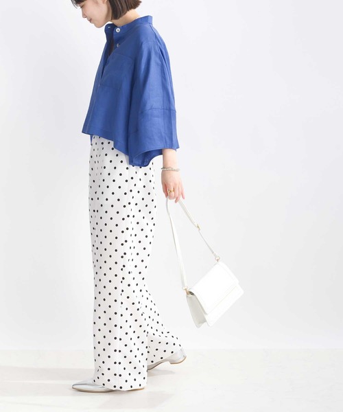 PICCIN（ピッチン）の「リネンシャツジャケット（ノーカラージャケット・レディース・イエロー/ブラック/ブルー・M）」の19枚目の写真