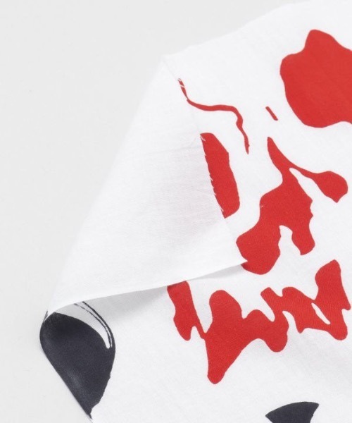 カヤ(カヤ)の「【カヤ】注染手ぬぐい 髑髏と煙管(ハンカチ/ハンドタオル・レディース・ブラック×ホワイト・FREE)」の4枚目の写真