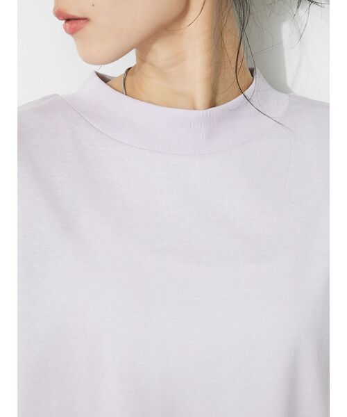 CRAFT STANDARD BOUTIQUE（クラフトスタンダードブティック）の「接触冷感/モックネックリングドットプルオーバー（Tシャツ/カットソー・レディース・ブラック/サックスブルー/ラベンダー/ホワイト・FREE）」の9枚目の写真