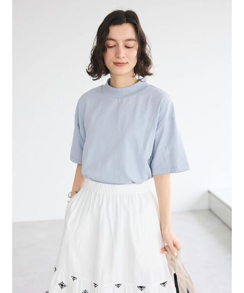 CRAFT STANDARD BOUTIQUE（クラフトスタンダードブティック）の「接触冷感/モックネックリングドットプルオーバー（Tシャツ/カットソー・レディース・ブラック/サックスブルー/ラベンダー/ホワイト・FREE）」の16枚目の写真