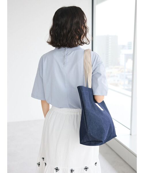 CRAFT STANDARD BOUTIQUE（クラフトスタンダードブティック）の「接触冷感/モックネックリングドットプルオーバー（Tシャツ/カットソー・レディース・ブラック/サックスブルー/ラベンダー/ホワイト・FREE）」の19枚目の写真