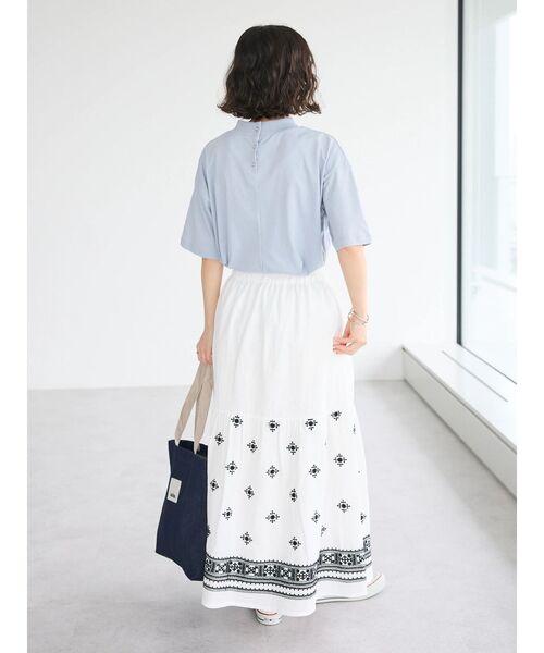 CRAFT STANDARD BOUTIQUE（クラフトスタンダードブティック）の「接触冷感/モックネックリングドットプルオーバー（Tシャツ/カットソー・レディース・ブラック/サックスブルー/ラベンダー/ホワイト・FREE）」の21枚目の写真